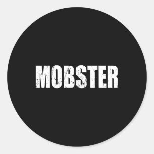 Mobster Halloween Kostüm Funny Niedlich erschütter Runder Aufkleber