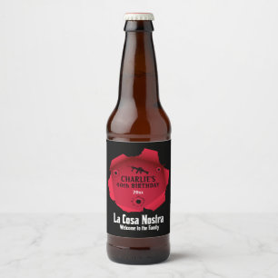 Mobster-Party Bierflaschenetikett