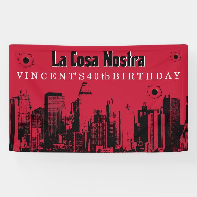 Mobster Themed, Gangster-Party Banner (Horizontal)