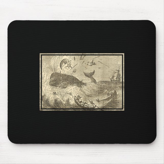 Moby attackiert Walfangboote  Mousepad (Vorne)