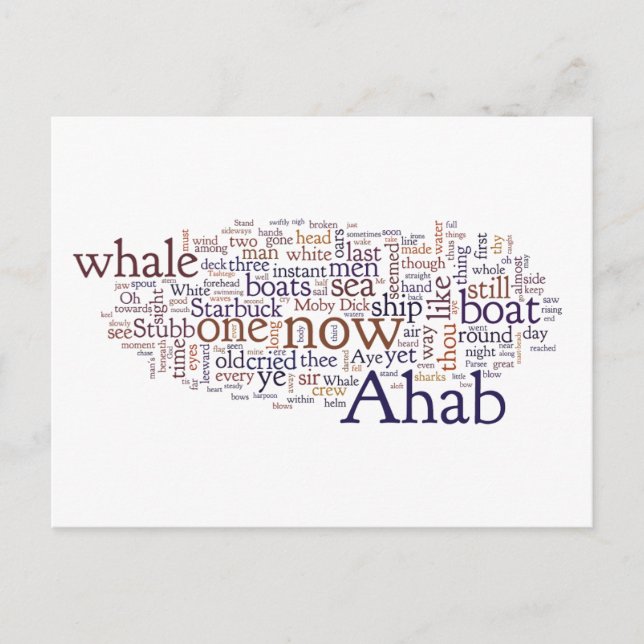 Moby Dick letzte Kapitel Abschluss Postkarte (Vorderseite)