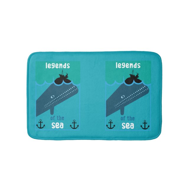 Moby Dick Sea Fantasy | Sonnenlicher Ozean und See Badematte (Vorderseite)