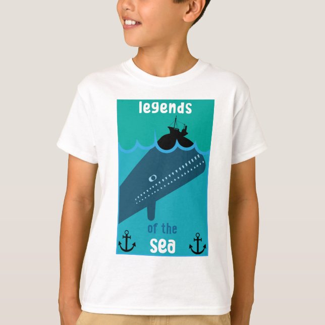 Moby Dick Sea Fantasy | Sonnenlicher Ozean und See T-Shirt (Vorderseite)