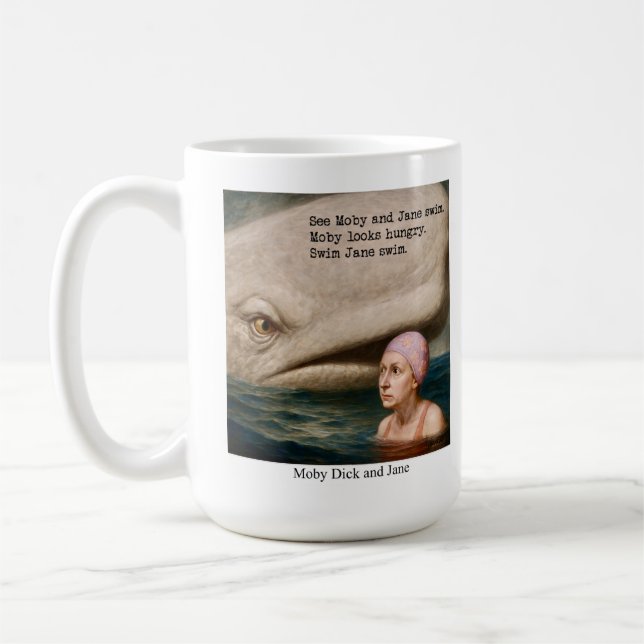 Moby Dick und Jane Kaffeetasse (Links)