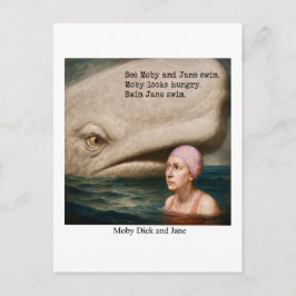 Moby Dick und Jane Postkarte