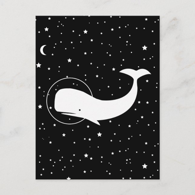 Moby im Weltraum Postkarte (Vorderseite)