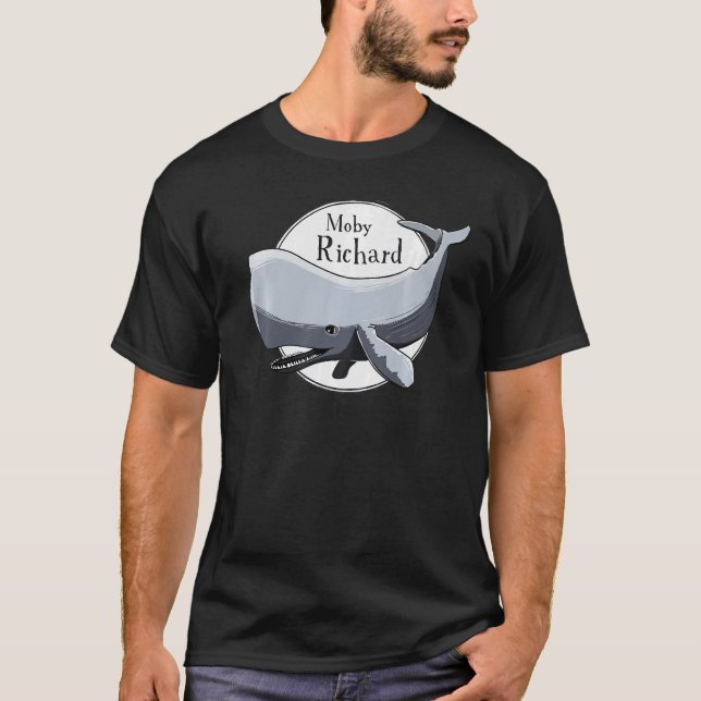 Moby Richard White Whale Literature Pub T-Shirt (Vorderseite)