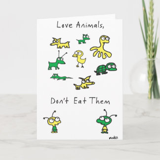 Moby's Liebe Tiere, isst sie nicht Karte