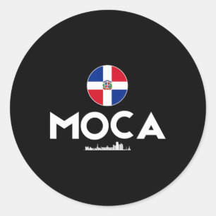 Moca Stadt Dominikanische Republik Frauen Männer R Runder Aufkleber