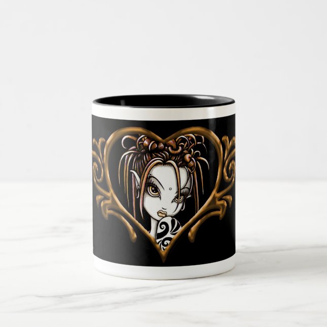 Mocca Brown "Sophia" Kaffee-Tasse Zweifarbige Tasse (Mittel)