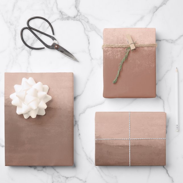 Mocha-Aquarell-Abstrakt Geschenkpapier Set (Vorderseite)