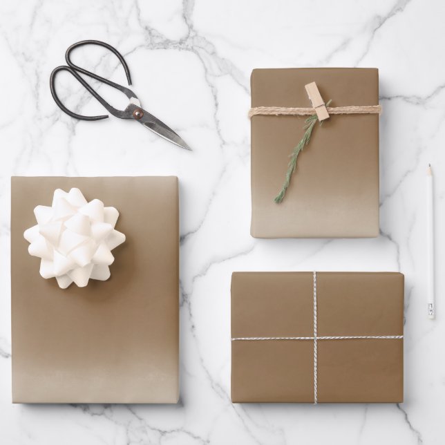 Mocha-Aquarell-Abstrakt Geschenkpapier Set (Vorderseite)