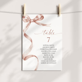 Mocha Bow Tischnummer Seekarte