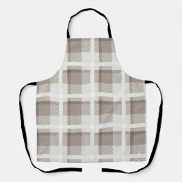 Mocha-Braun-Gingham-Buffalo-Karo Schürze