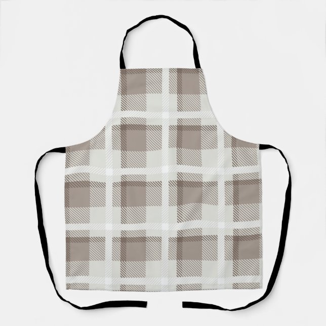 Mocha-Braun-Gingham-Buffalo-Karo  Schürze (Vorderseite)