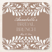 Mocha-Braune Talavera-Fliesen Fiesta-Brautbrunch