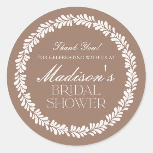 Mocha-Braune Talavera Spanische Fiesta Brautparty Runder Aufkleber