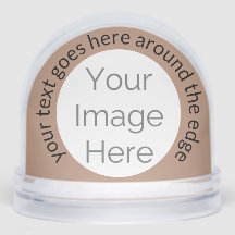Mocha Brown Custom Foto Snow Globe Geschenk