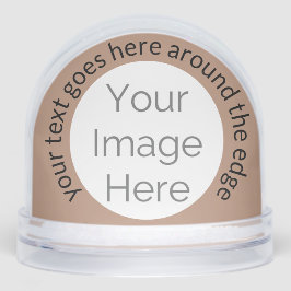 Mocha Brown Custom Foto Snow Globe Geschenk Schneekugeln