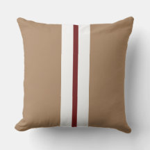 Mocha Brown Dark Red White Racing Stripes