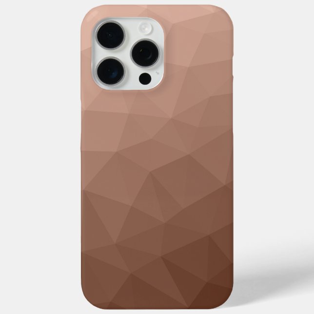 Mocha Brown geometrisch Mesh modernes Muster Case-Mate iPhone Hülle (Rückseite)