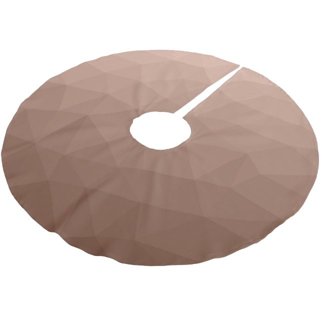 Mocha Brown geometrisch Mesh modernes Muster Polyester Weihnachtsbaumdecke (Schrägansicht)