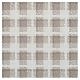 Mocha Brown Gingham buffalo plaid check  Stoff
