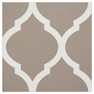 Mocha Brown marokkanischer Quatrefolie Grosser Maß Stoff