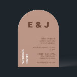 Mocha Brown Modern Wedding Einladung<br><div class="desc">Diese schöne moderne Hochzeitseinladung mit weißer und zweifarbiger Mocha braun. (Es gibt eine dunkle Schokoladenmoscha braun und auch einen leichteren Milchton von Mocha Brown). Die Einladung ist leicht zu personalisieren online vor der Bestellung.</div>