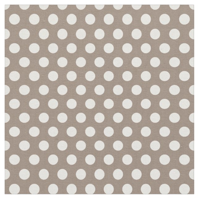 Mocha Brown Polka Dots Stoff (Nahaufnahme)