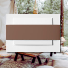 Mocha Brown Solid Color | Classic | elegant Einladungsbanderole