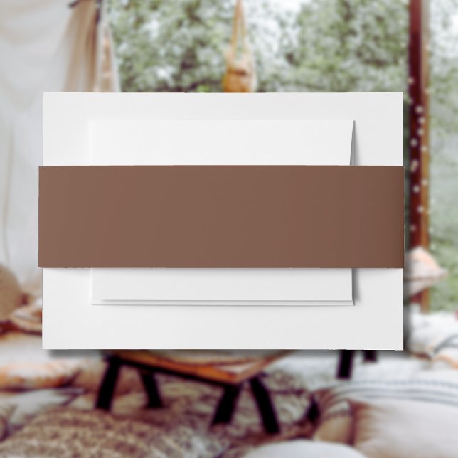 Mocha Brown Solid Color | Classic | elegant Einladungsbanderole (Von Creator hochgeladen)