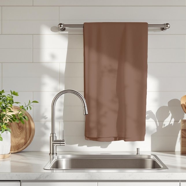 Mocha Brown Solid Color | Classic | elegant Geschirrtuch (Von Creator hochgeladen)