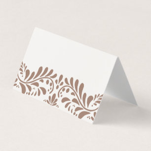 Mocha Brown Talavera Fiesta Platzkarte Tischdekor