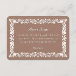 Mocha Brown Talavera Tile Share Rezept Beilage Begleitkarte