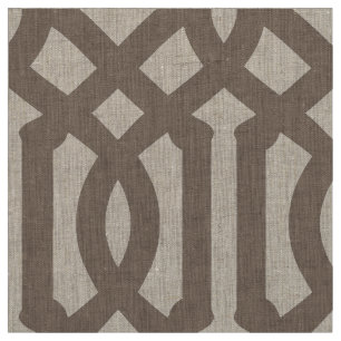 Mocha Brown Trellis Large Scale Stoff