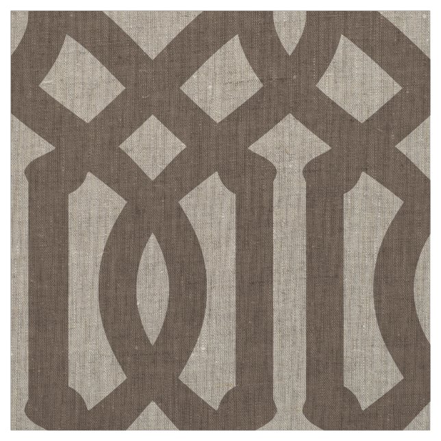 Mocha Brown Trellis Large Scale Stoff (Muster)