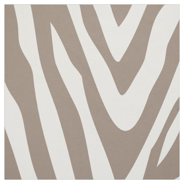 Mocha Brown Zebra Print Large Scale Stoff (Muster)