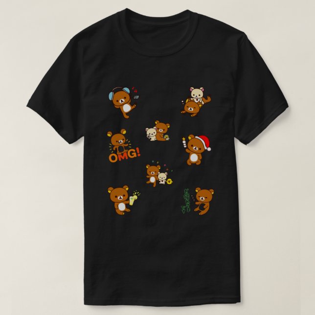 mocha cat and cute milk - bears T-Shirt (Design vorne)