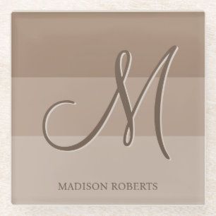 Mocha Color Blocks Personalisiert Glasuntersetzer