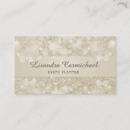 Mocha Cream Bokeh Event Plane Business Cards Visitenkarte