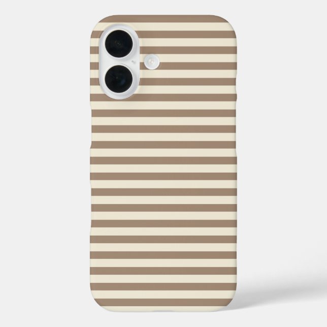 Mocha & Cream süße horizontale Streifen Case-Mate iPhone Hülle (Rückseite)