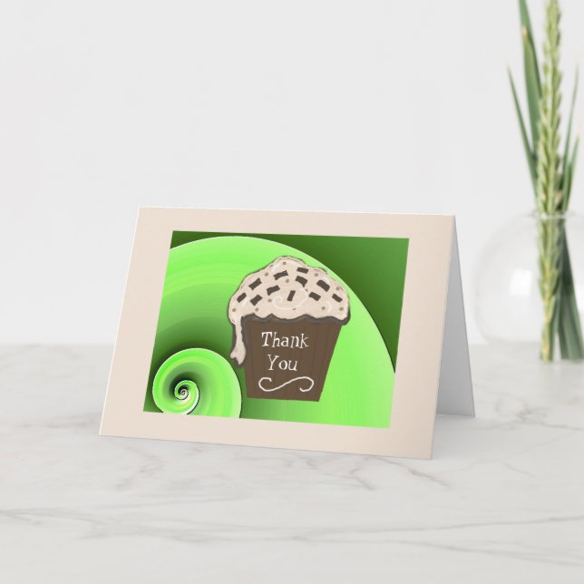 Mocha Cupcake Danke (Vorderseite)