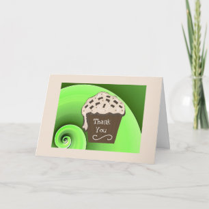 Mocha-Cupcake-Dankeschön Dankeskarte