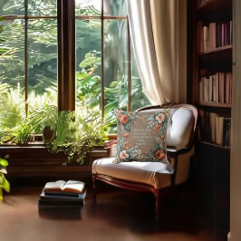 Mocha Floral Bible Verse individuell anpassbar Kissen