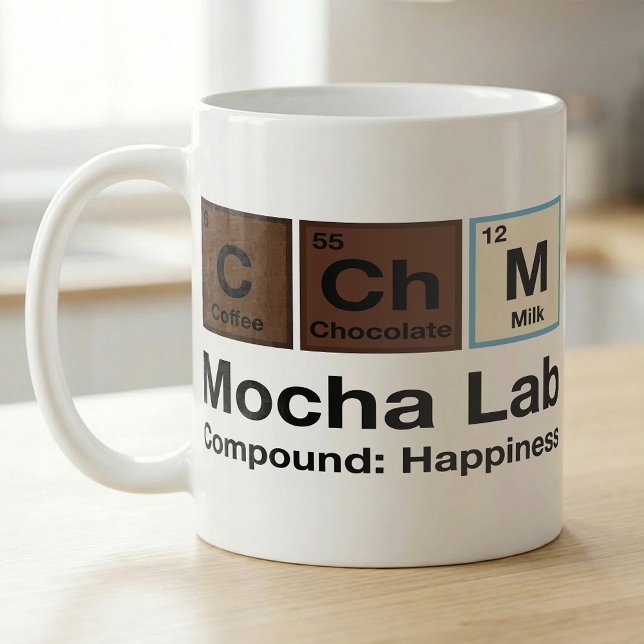 Mocha Formula Cafe Humor Recipe Kaffeetasse (Von Creator hochgeladen)