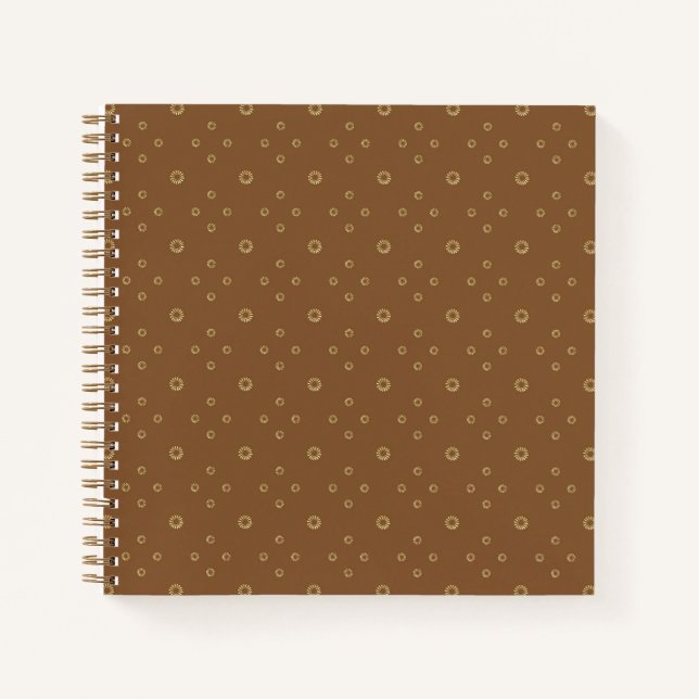 Mocha | Golden Zinnia Sun Notizbuch (Vorderseite)