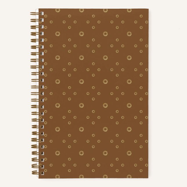 Mocha | Golden Zinnia Sun Notizbuch (Vorderseite)