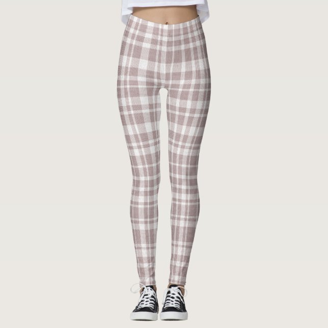 Mocha Kariert Women's Leggings (Vorderseite)