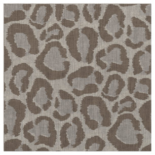 Mocha Leopard Animal Print Large Scale Stoff